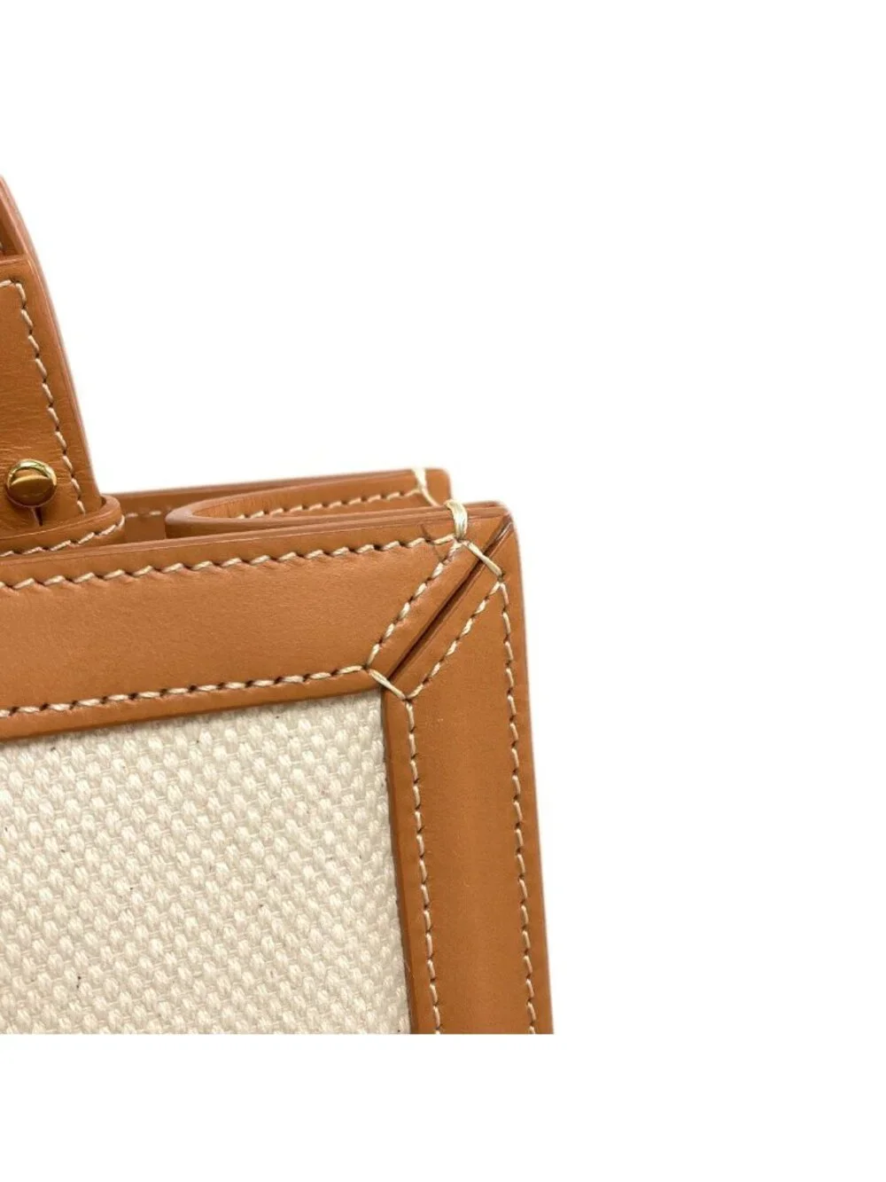 Celine Vertical Cover 2-Way Handbag Canvas Calf